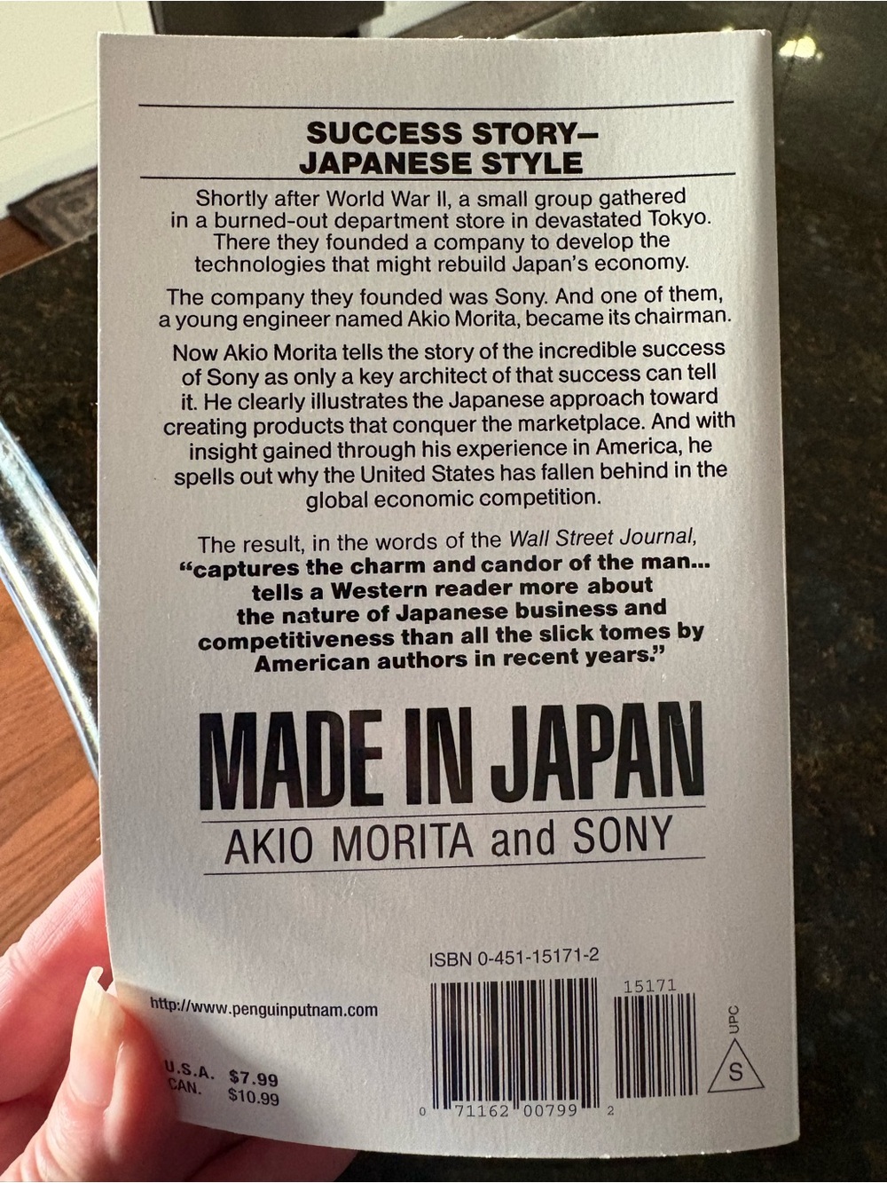 Made in Japan by Akio Morita and Sony - Paperback Book - Like new! - Picture 2 of 3
